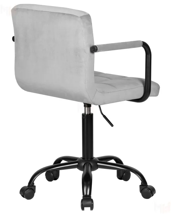Офисное кресло для персонала DOBRIN TERRY BLACK (серый велюр (MJ9-75)) Офисное кресло для персонала DOBRIN TERRY BLACK (серый велюр (MJ9-75))