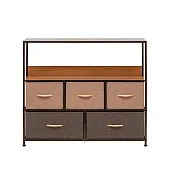 Комод Leset Локи 5 ящиков с полкой (Коричневый/Бежевый, светло-коричневый, темно-коричневый/Красный клён) Комод Leset Локи 5 ящиков с полкой (Коричневый/Бежевый, светло-коричневый, темно-коричневый/Красный клён)