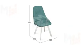 Стул Франк (паук) исп. 2 - ДП2-30 Белый матовый/Madera Aquamarine (аквамарин)