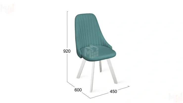 Стул Франк (паук) исп. 2 - ДП2-30 Белый матовый/Madera Aquamarine (аквамарин)
