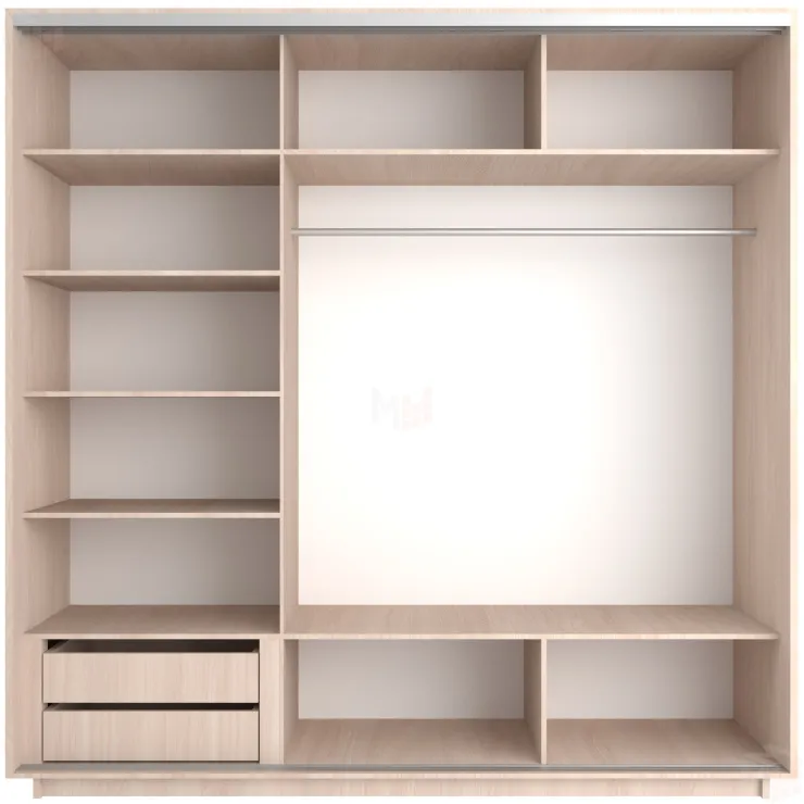 Шкаф-купе Экспресс трио (2 зеркала) 2100 Ясень шимо светлый Шкаф-купе Экспресс трио (2 зеркала) 2100 Ясень шимо светлый