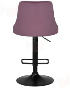 Стул барный DOBRIN JOSEPH BLACK (пудрово-сиреневый велюр (MJ9-52))