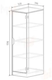 Детский низкий пенал Фанки Кидз Классика ФКК-23/5
