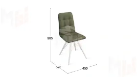 Стул Аспен К3 Белый матовый, Микровелюр Jercy Deep Green