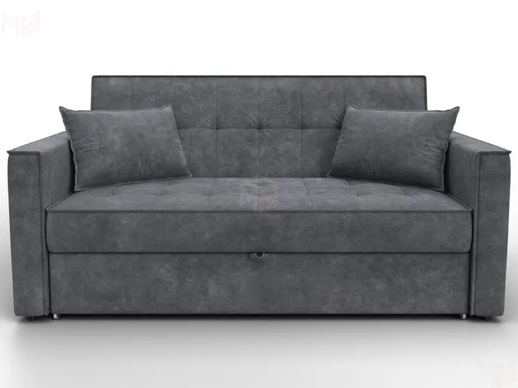 Диван прямой Лига-104 (140) ( BRUT 16 темно-серый )