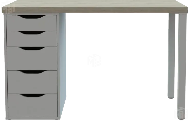 Стол письменный Ингар 1/5Т дуб беленый / белый Стол письменный Ингар 1/5Т дуб беленый / белый