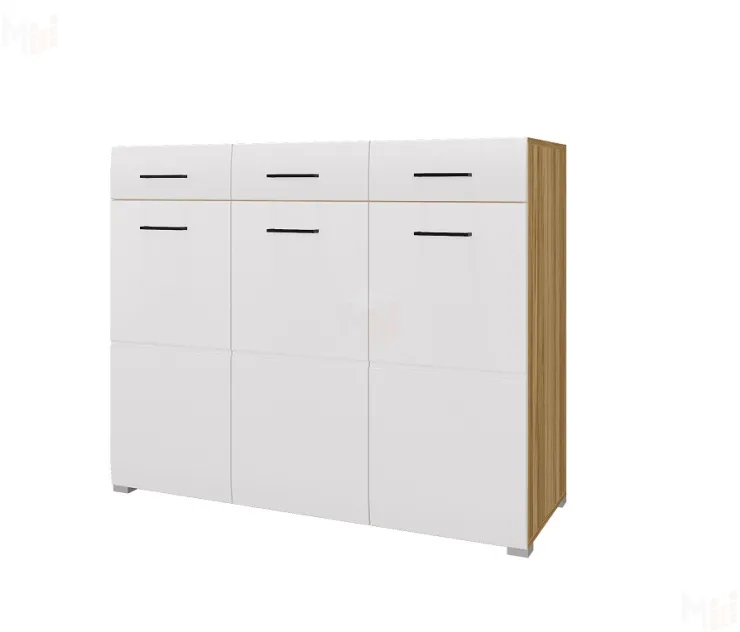 Комод Ненси (дуб золотой/белый глянец) Комод Ненси (дуб золотой/белый глянец)