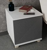 Тумба прикроватная Копенгаген со створкой (белый/серый графит) Тумба прикроватная Копенгаген со створкой (белый/серый графит)