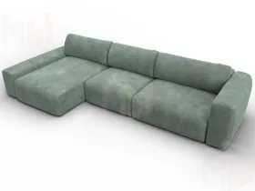 Диван угловой Лига-066 НПБ Лонг угол левый ( BRUT 08 зеленый )
