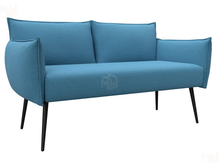 Диван прямой Лига-083 ( Амур 10 голубой )