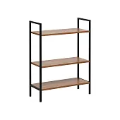 Стеллаж Leset Стилвуд 23 широкий, 3 полки (Чёрный/Орех лион светлый)