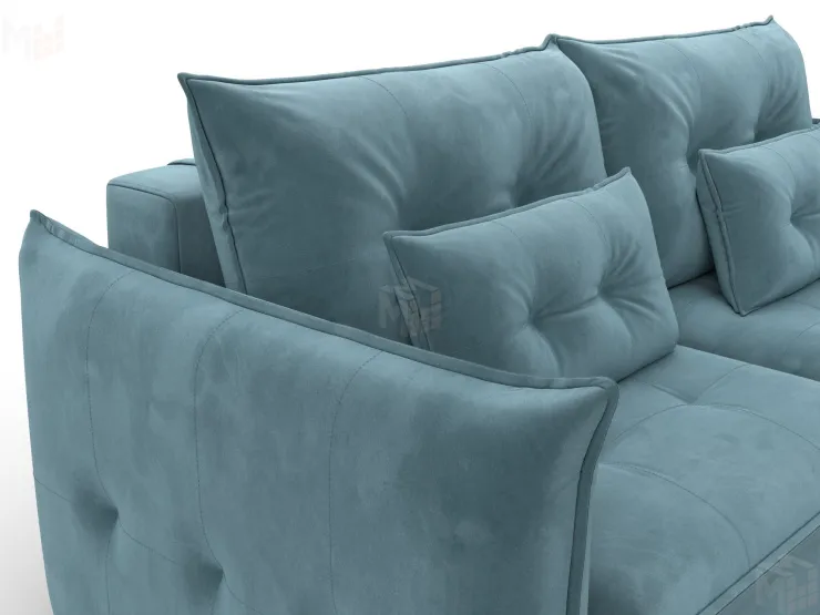 Диван прямой Лига-100 НПБ ( SEVEN 113 бирюзовый )