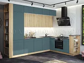 Кухня Техно-5 New угловая 3,2*2,24 сонома/браш блю Кухня Техно-5 New угловая 3,2*2,24 сонома/браш блю