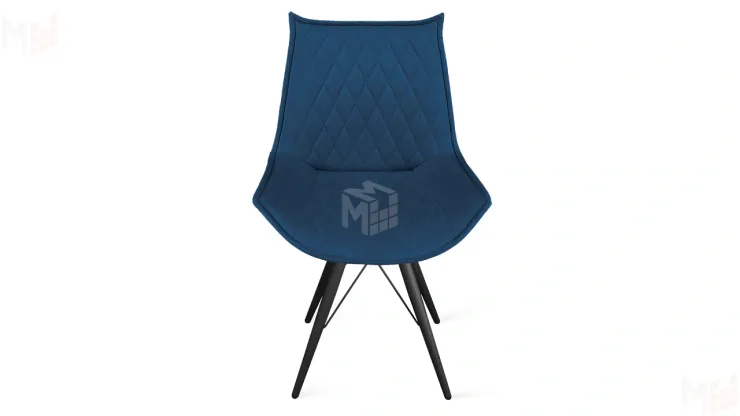 Стул Фэнди К3 Черный муар, Велюр Confetti Blue