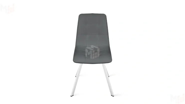 Стул Бруно (паук Т2) Белый муар, Кожзам Серый