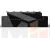 Диван прямой Дубай Лайт ( Черный )