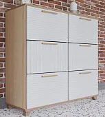 Обувница Копенгаген 6 ящиков (дуб сонома/белый матовый) Обувница Копенгаген 6 ящиков (дуб сонома/белый матовый)