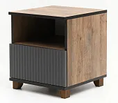 Тумба прикроватная Копенгаген с ящиком (дуб самдал/серый графит)