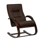 Кресло-качалка Leset Милано NEW (Орех текстура/Malmo 28 (коричневый))