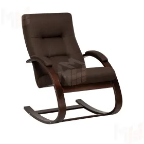 Кресло-качалка Leset Милано NEW (Орех текстура/Malmo 28 (коричневый))