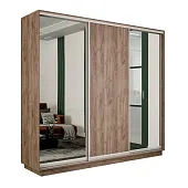 Шкаф-купе Экспресс трио (2 зеркала) 2100 Крафт табачный