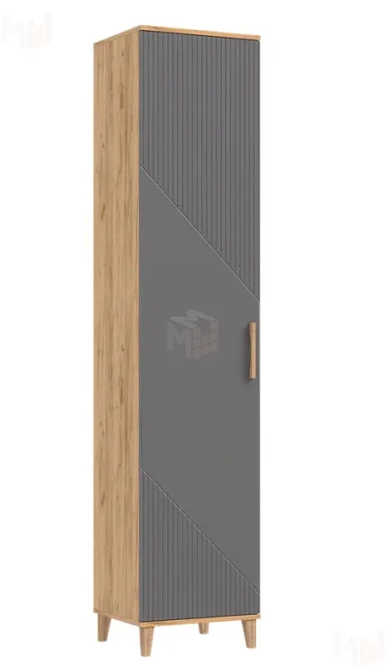 Пенал закрытый Ирис Графит/Дуб Крафт