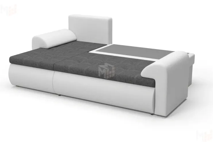 Угловой диван Цезарь (левый) Белый, Серый