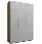 Шкаф трёхстворчатый Копенгаген (дуб сонома/белый матовый)