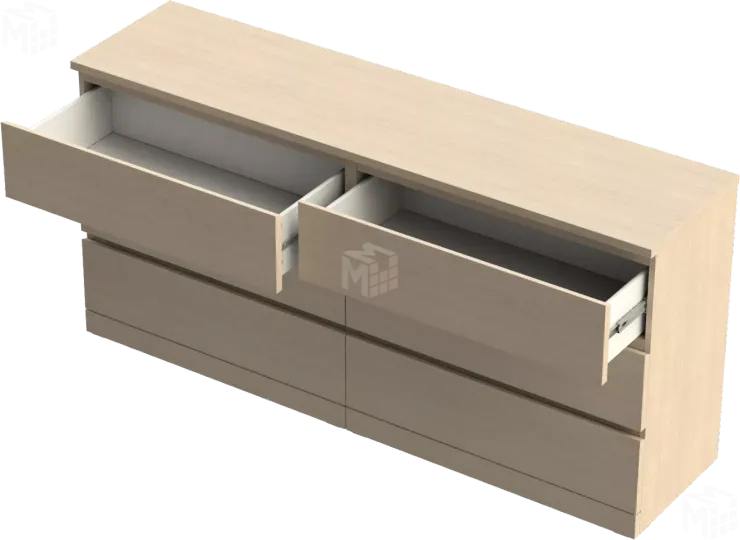 Комод Варма 6Д дуб беленый Комод Варма 6Д дуб беленый