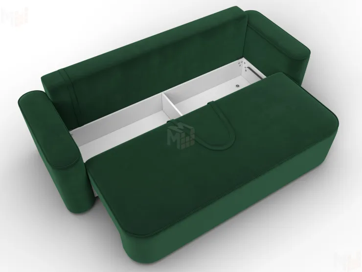 Диван прямой Лига-118 НПБ ( SEVEN 626 зеленый )