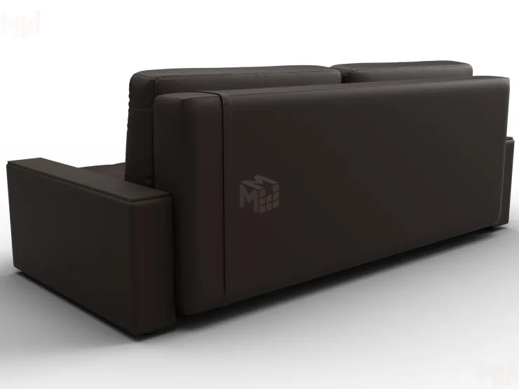 Диван прямой с декором Лига-096 НПБ ( Коричневый\Бежевый )