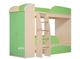 Двухъярусная кровать Омега 4А со шкафом Двухъярусная кровать Омега 4А со шкафом