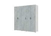 Шкаф Бостон 5-ти створчатый 2000 (белый/бетон)