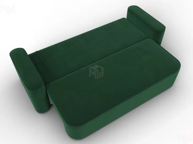 Диван прямой Лига-118 НПБ ( SEVEN 626 зеленый )