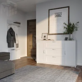 2.02.03.290.1 СИРИУС тумба 2 двери и 3 ящика 156х95 белая RU