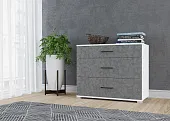 Комод VICTOR белый/бетон Комод VICTOR белый/бетон