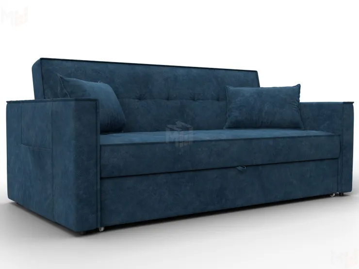 Диван прямой Лига-104 (160) ( BRUT 11 синий )