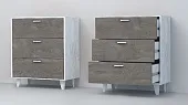 Комод К-3 Эго на ножках Бетон Светлый/Камень Темный Комод К-3 Эго на ножках Бетон Светлый/Камень Темный
