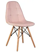 Стул обеденный DOBRIN BENNET (ножки светлый бук, пудрово-розовый велюр (HLR-39))