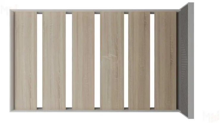 Кровать Копенгаген 1,6 (с настилом) (дуб самдал/серый графит) Кровать Копенгаген 1,6 (с настилом) (дуб самдал/серый графит)