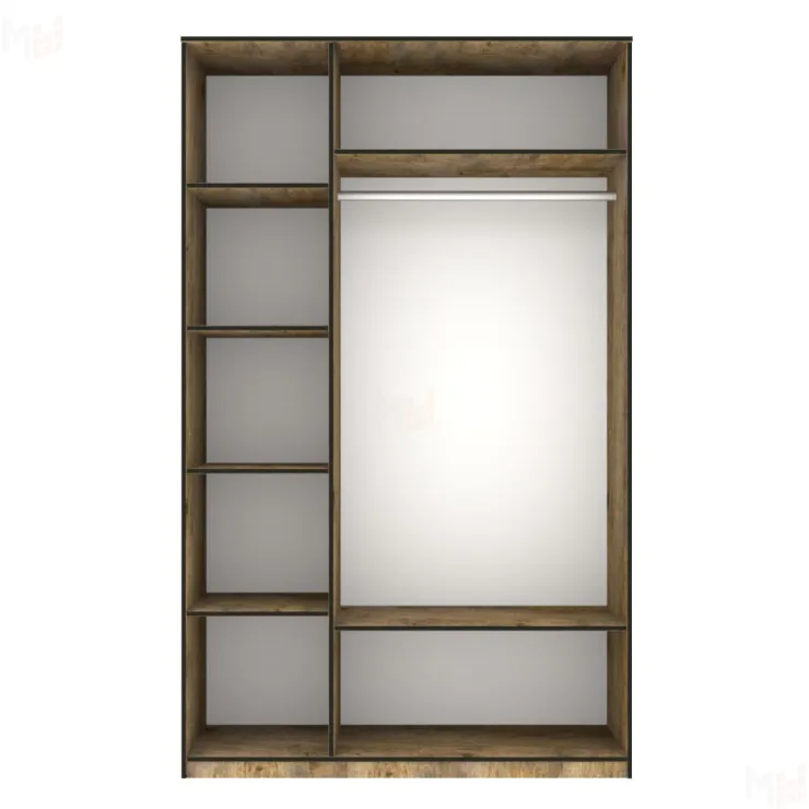 Шкаф трёхстворчатый Копенгаген (дуб самдал/серый графит)