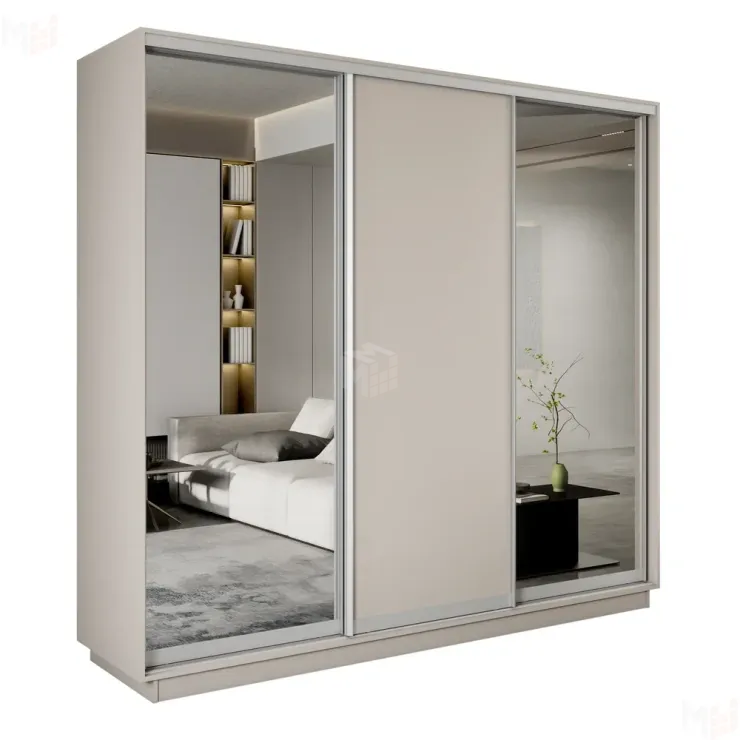 Шкаф-купе Экспресс трио 2 зеркала 1800 (Кашемир)