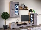 Гостиная Ненси New ЛДСП, вариант 1 (бетон)