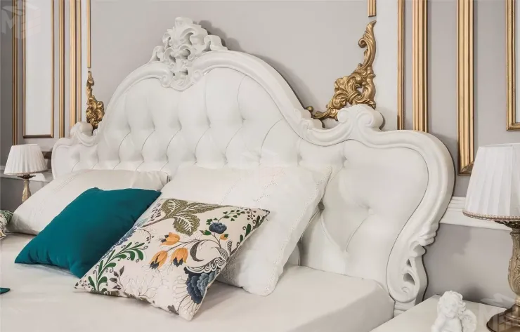 Кровать Мишель 160х200 см с подъёмным механизмом белый матовый