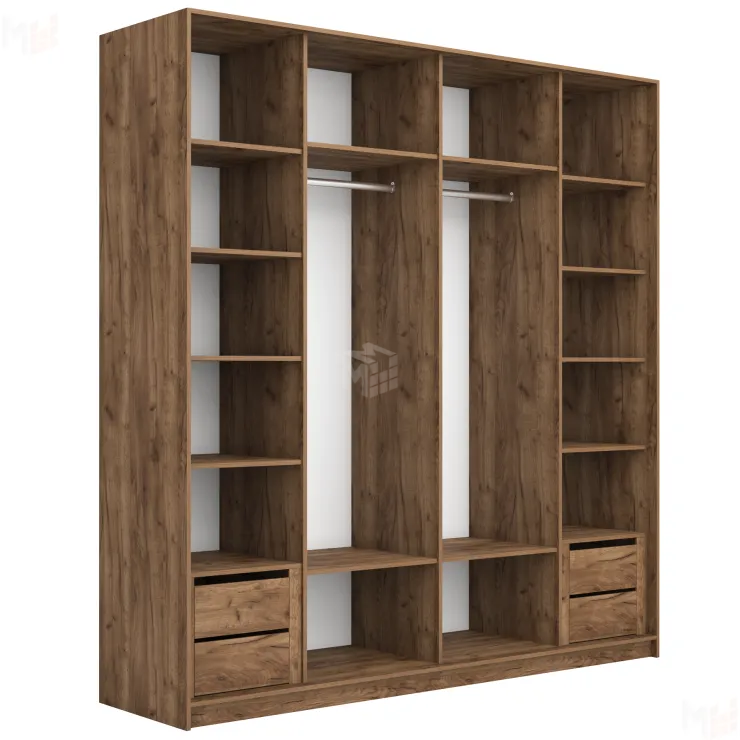 Шкаф-купе Прайм Широкий 2-х дверный 220 см, Крафт табачный/Белое стекло