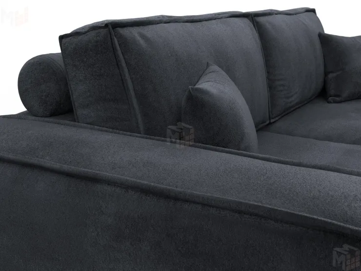 Диван прямой Лига-081 НПБ ( TOWER 11 темно-серый )