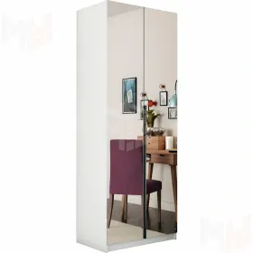 Шкаф  распашной  Локер 2-х дверный  с зеркалом 5 полок, 2 ящика 100 см.