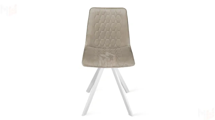 Стул Хьюго К2 Белый матовый, Велюр Confetti Smoke