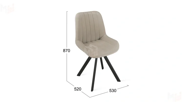 Стул Марвел К2 Исп. 2 Черный муар Велюр Confetti Smoke