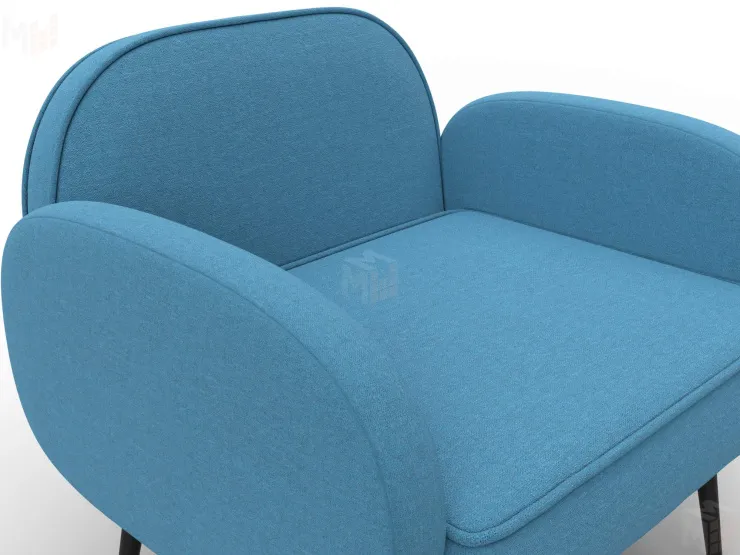 Кресло Лига-086 ( рогожка Амур 10 голубой )